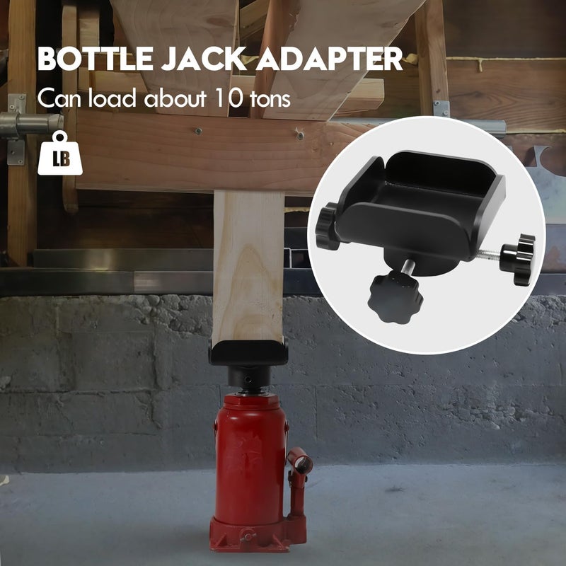 Tordale Bottle Jack Post Adapter for 4x4 Wood Beams, Universal Steel Stand Adaptor with Centering Pin, Fits Most Bottle Jacks, Secure Lift Support for Woodworking, Construction - Image 3